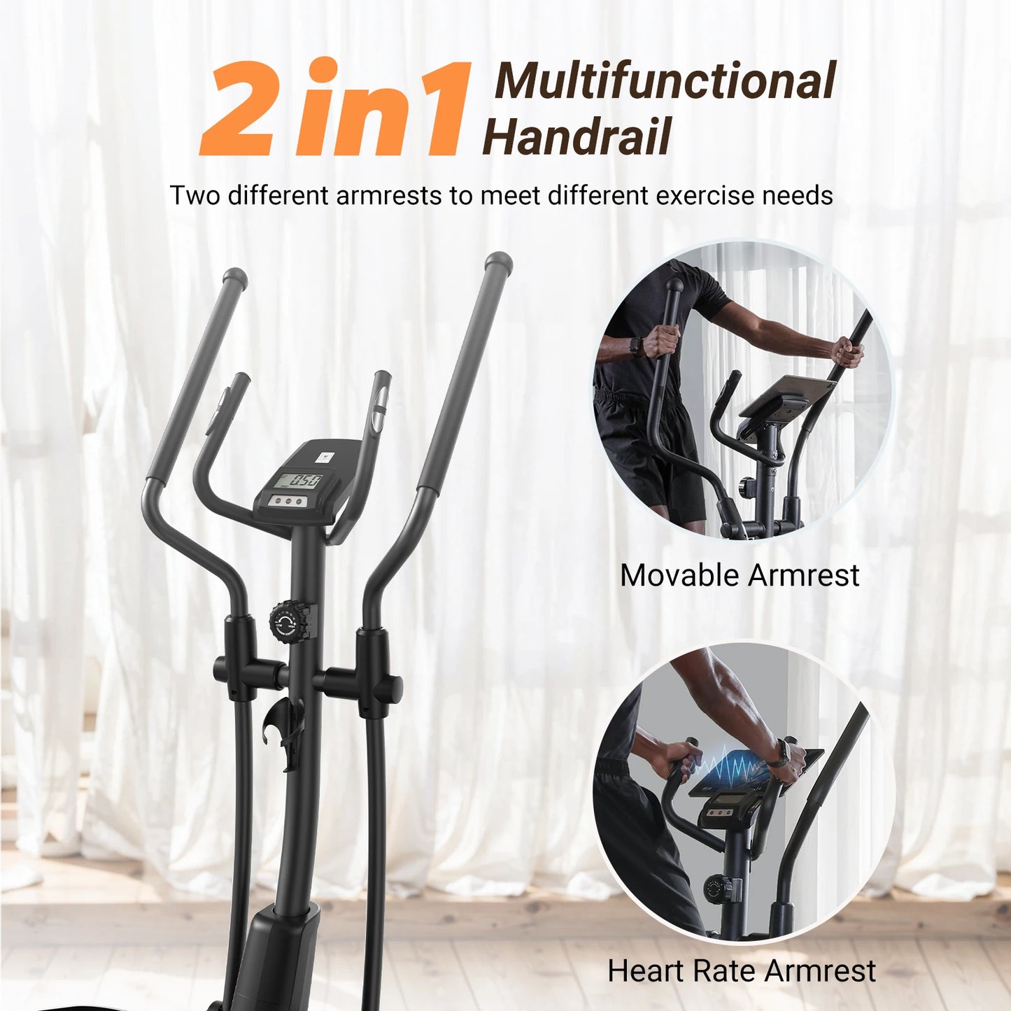 MERACH Elliptical Machine Elliptical Machine Home Hyper-Quiet Magnetic Drive System 16Levels Adjustable Resistance MERACH App