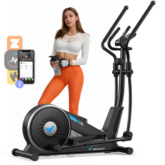 MERACH Elliptical Machine Elliptical Machine Home Hyper-Quiet Magnetic Drive System 16Levels Adjustable Resistance MERACH App
