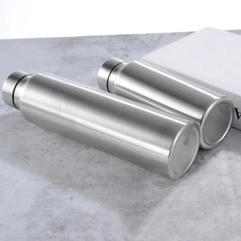 Portable Sports Water Bottle Steel Sport Bottle Metal Flask Drinkware Camping Gym Large Capacity Kettle Outdoor Bicycle Drinking