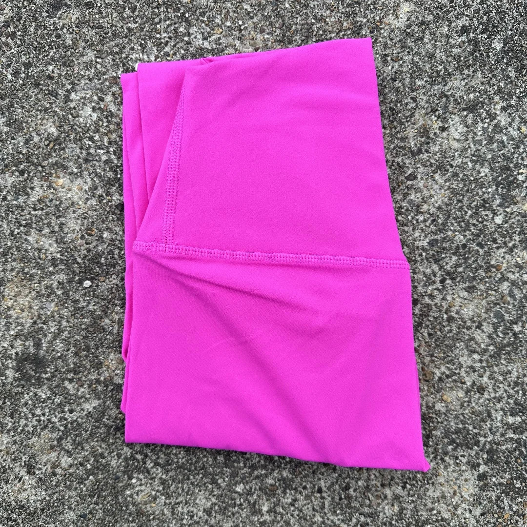 Solid Color Back Waist Pocket High Waist Yoga Legging Women Sport Cropped Pants Butter Athletic Gym Comprehensive Training Jog