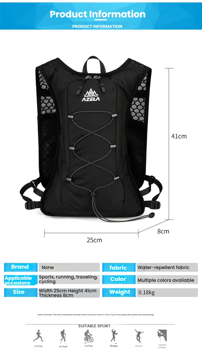 Running Hydrating Vest Backpack Ultralight Hydration Jogging Vest Men Breathable Marathon Bicycle Bag Water Bottle 500ML