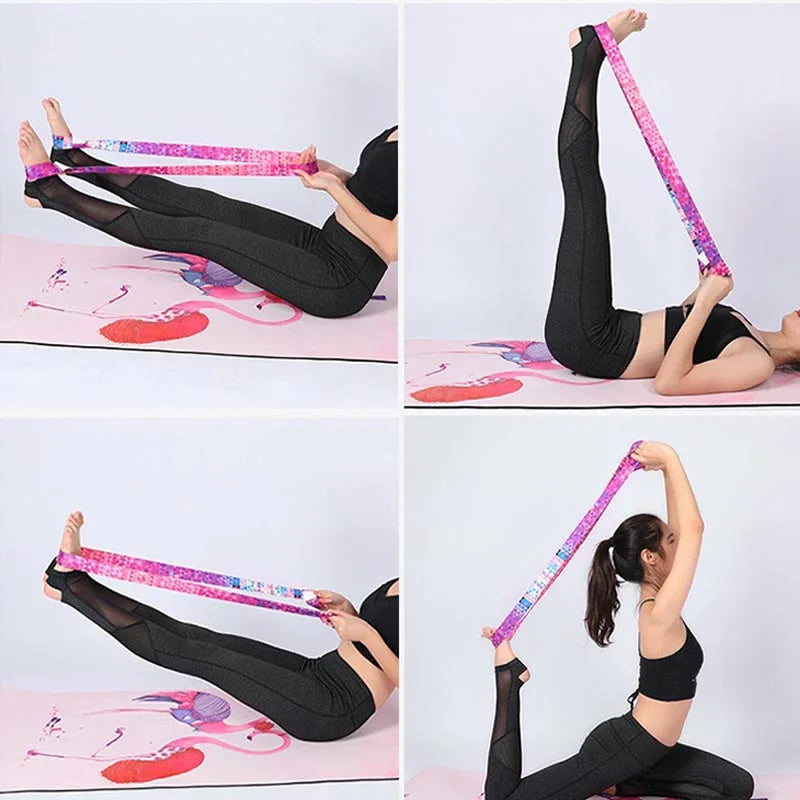 Yoga Mat Strap Stretching Band Elastic Bands Ballet Pilates Elastic Strap for Yoga Equipment Elastic Band for Fitness YJS01