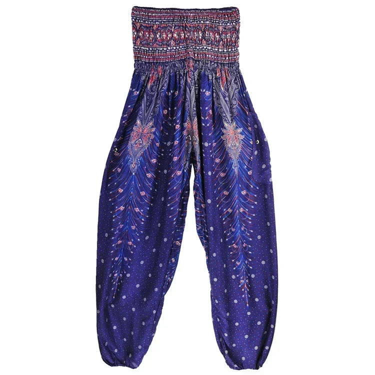 Folk-Custom Yoga Pants Women Vintage Joggers Pants Sweatpants Fashion Loose Sportwear Casual Trousers Streetwear Woman Clothes