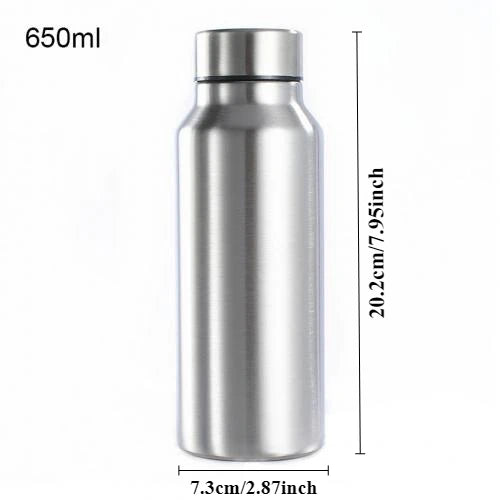 Portable Sports Water Bottle Steel Sport Bottle Metal Flask Drinkware Camping Gym Large Capacity Kettle Outdoor Bicycle Drinking