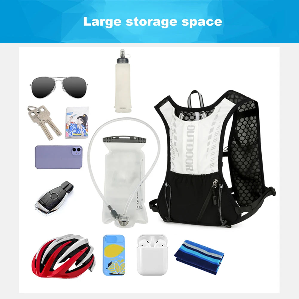 Hydration Running Vest Waterproof Water Bladder Daypack Breathable Outdoors Hydration Pack for Hiking Trail Running