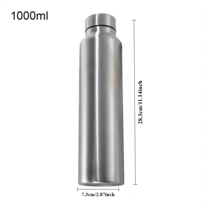 Portable Sports Water Bottle Steel Sport Bottle Metal Flask Drinkware Camping Gym Large Capacity Kettle Outdoor Bicycle Drinking