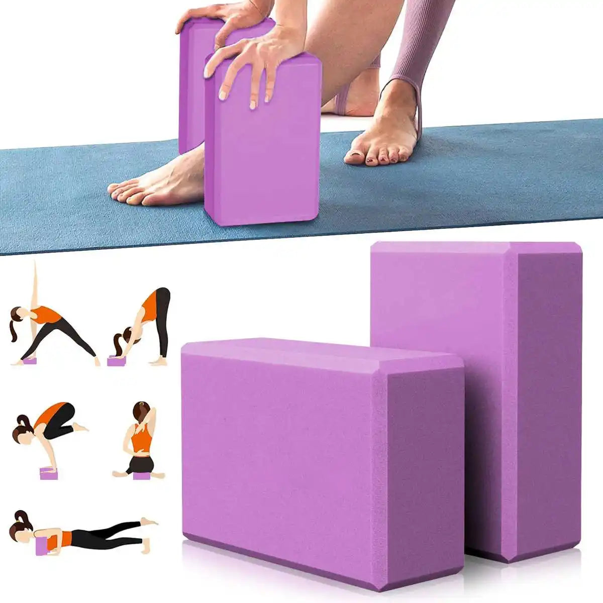 Fitness Yoga Blocks High-Density Foam Blocks Pilates Support Equipment Stretching & Shaping Training Blocks Support Pillows
