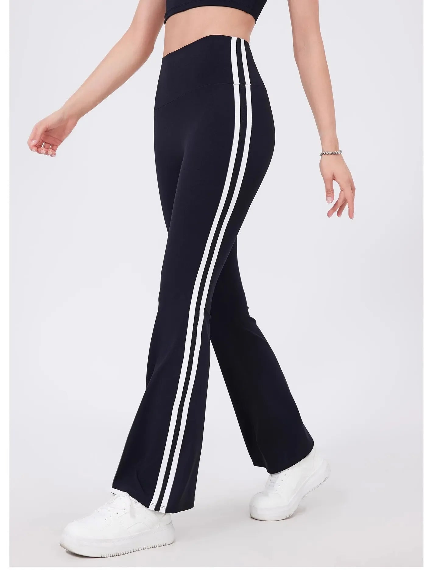 Women's High Waist Yoga Pants Flared Sport Leggings Workout Flared Leggings Casual Wear Comfortable Activewear Gym Leggings