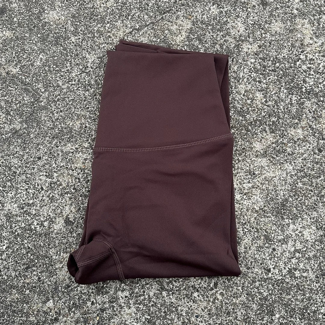 Solid Color Back Waist Pocket High Waist Yoga Legging Women Sport Cropped Pants Butter Athletic Gym Comprehensive Training Jog