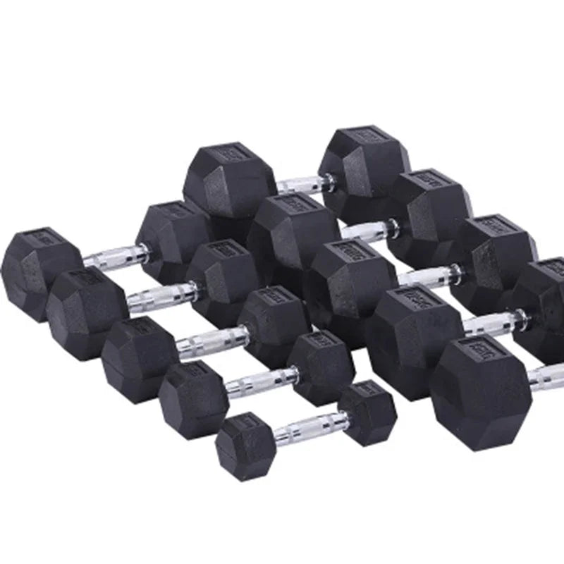 l # Hexagonal Dumbbell Set Hexagonal Rubber Dumbbells Children's Weight Fitness Equipment Adjustable Dumbbells 5kg 10kg 20kg