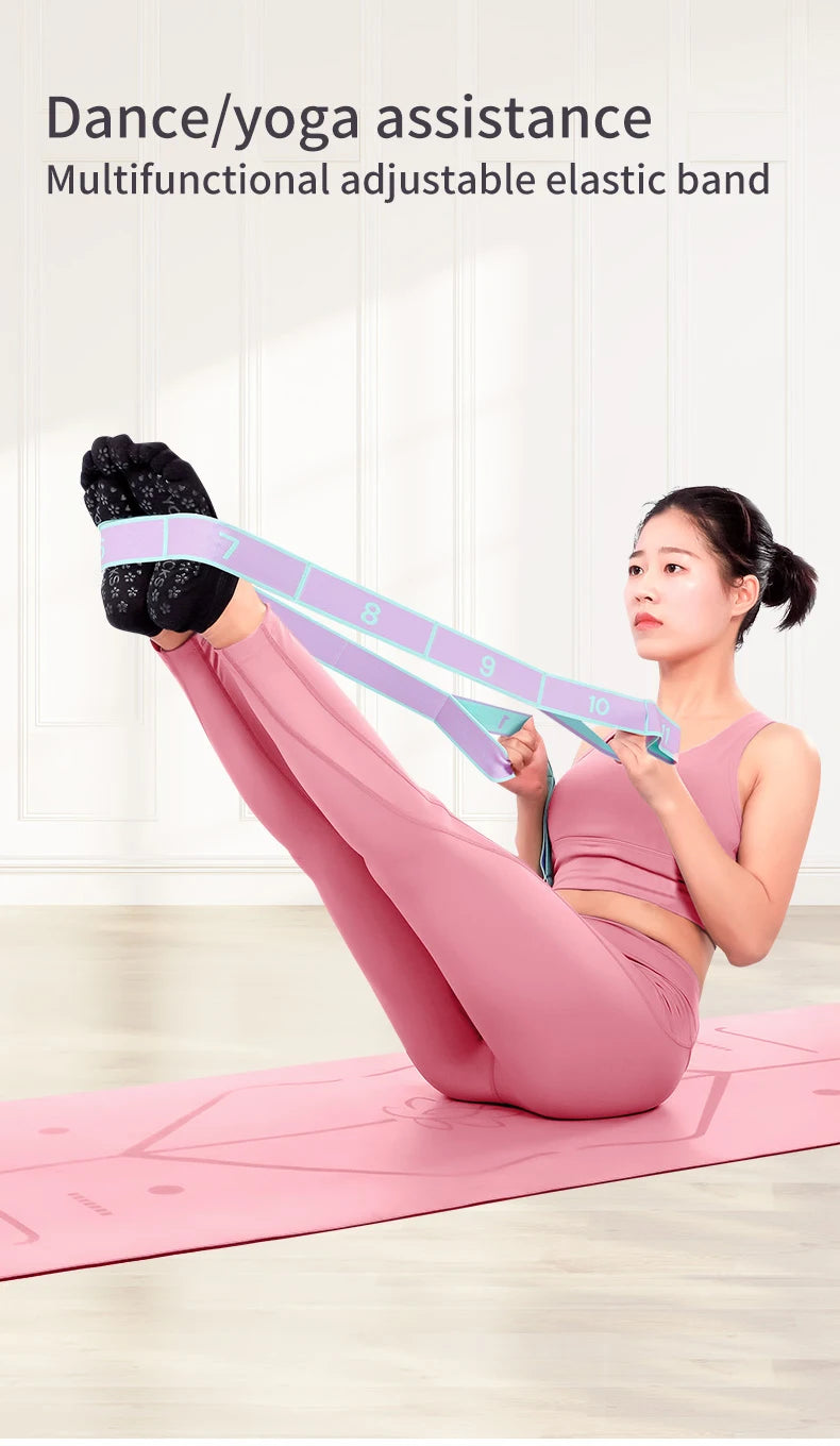 Yoga Elastic Band Female Open Shoulder Back Stretch Belt Fitness Resistance Band Exercise Tension belt Rehabilitation Training