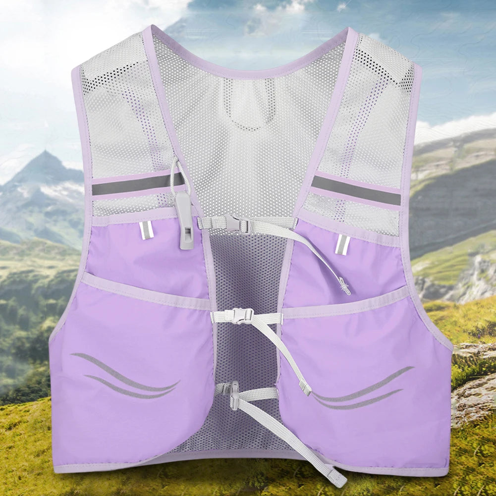 Hydration Jogging Vest Ultralight Breathable Running Race Hydration Vest Women Men Functional Pack for Marathon Cycling Hiking