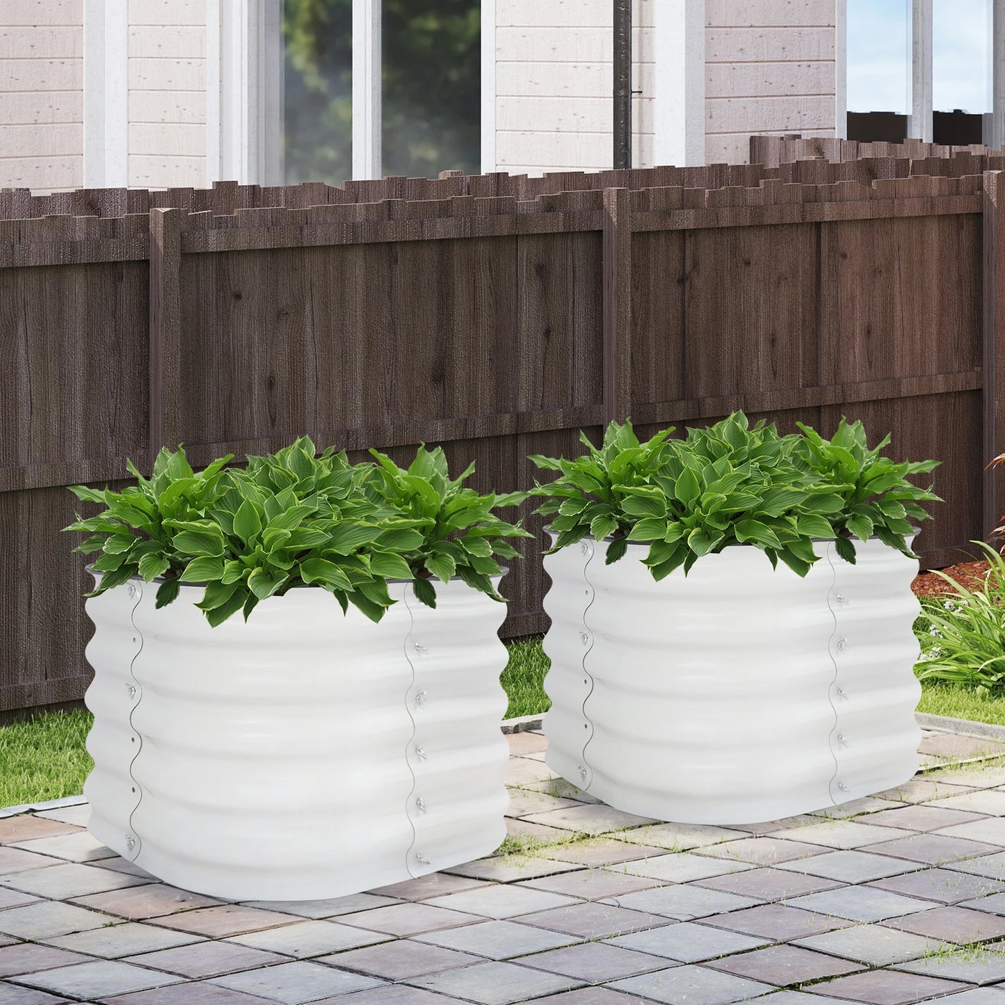 2PCS Raised Garden Bed Garden Raised Planter Box Elevated Planting Bed for Indoor Outdoor Vegetable Flower Herb Gardening
