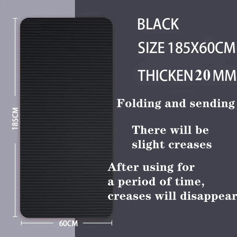NBR Yoga Mat 20MM Thicken Moisture-proof Outdoor Non-Slip Durable Camping Picnic Mat 185x61cm Exercise Gym Fitness Workout