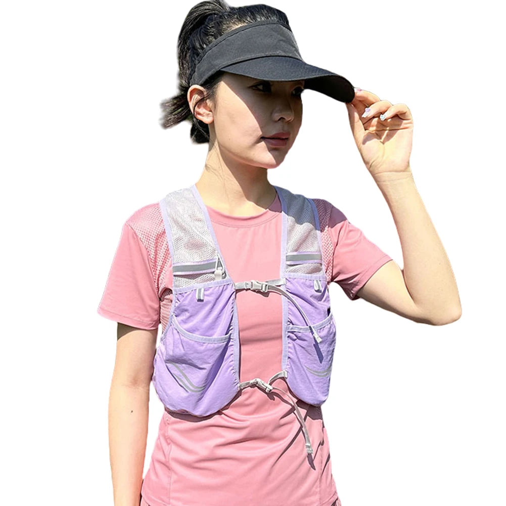 Hydration Jogging Vest Ultralight Breathable Running Race Hydration Vest Women Men Functional Pack for Marathon Cycling Hiking