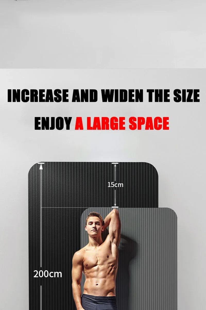 NBR Yoga Mat 20MM Thicken Moisture-proof Outdoor Non-Slip Durable Camping Picnic Mat 185x61cm Exercise Gym Fitness Workout