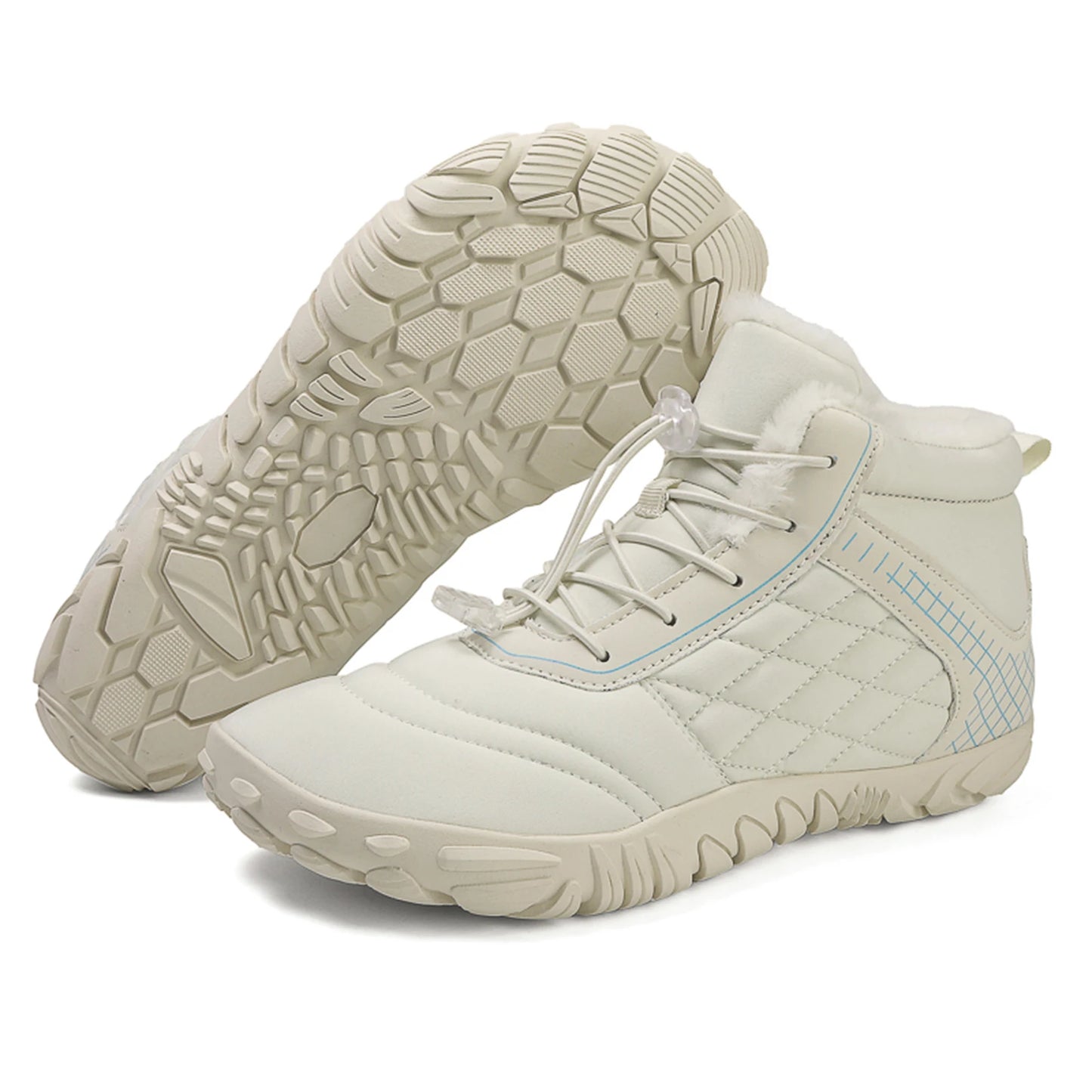 Plus Size Barefoot Hiking Boot Thermal Ankle Bootie Fleece-Lined Casual Sneakers Anti-slip for Men Women