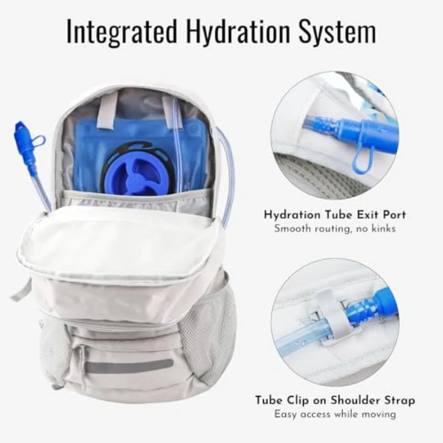 20L Multipurpose Hiking Backpack with 3L Water Bladder Durable Hydration Backpack with Insulated Bladder Compartment, Hidden He