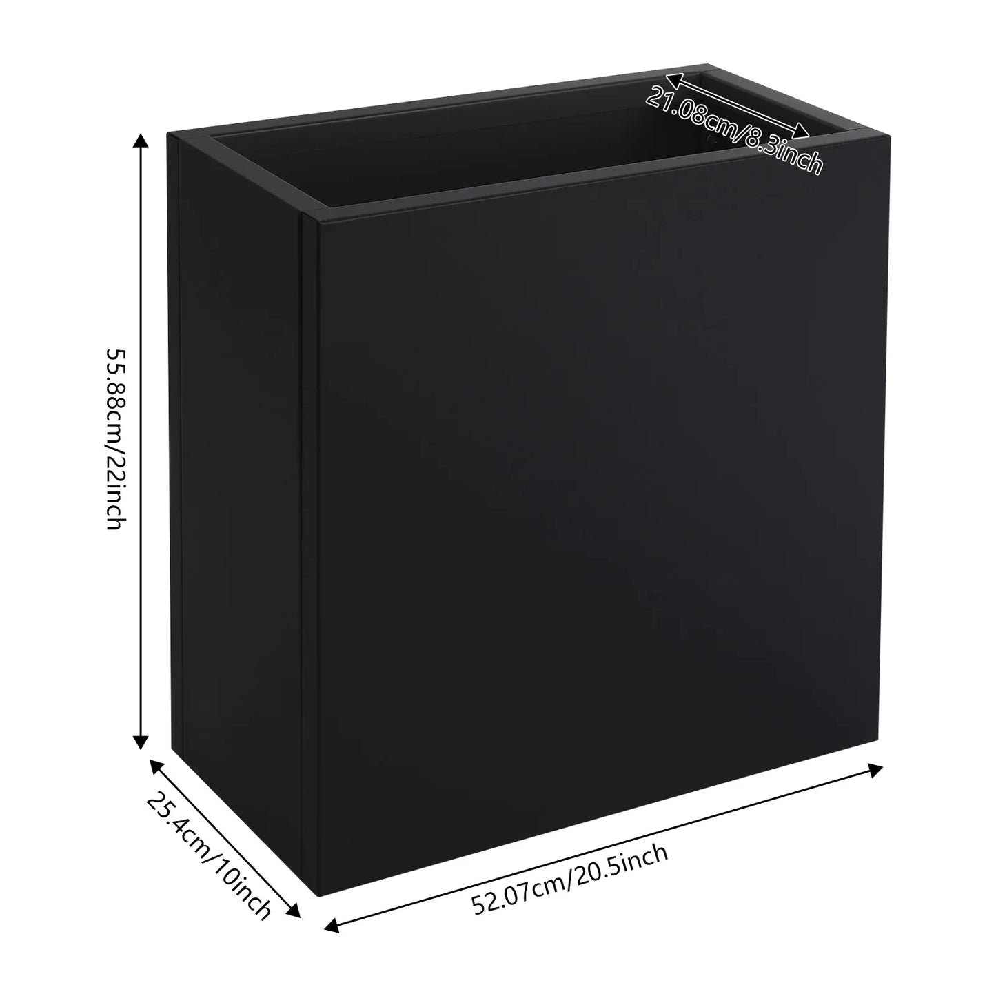 Flowers Planter Box Rectangular Flower Pot Box, Plants Planter-Box for Gardens, Halls, Patios 52.07*25.4*55.88cm/20.5*10*22in